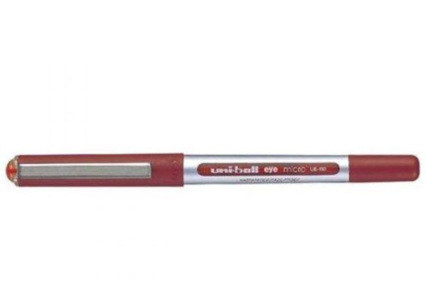uni ball micro ( قلم سائل اللون أحمر )